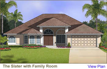 Lee County FL model home image with floorplan