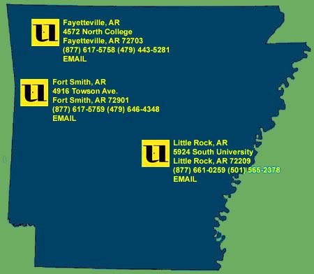 Arkansas Builder's service area map